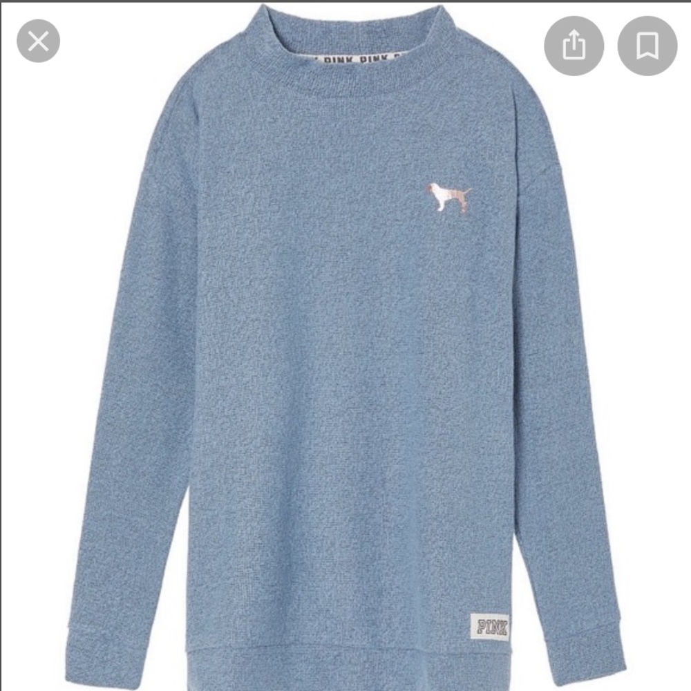 VS Pink Stadium Mock neck pullover